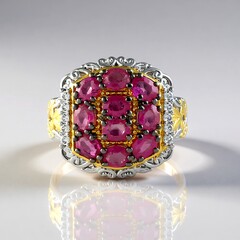 Anello in argento con Rubino della Birmania