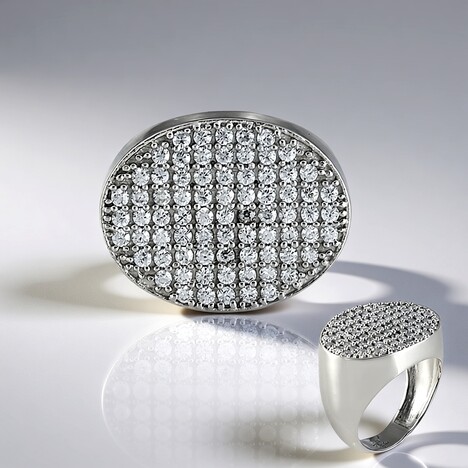 Anello in ottone con Zircone (Juwelo Style)