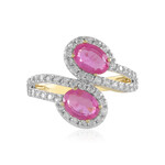 Anillo en plata con Zafiro rosa de Madagascar