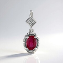 Ciondolo in argento con Rubino Bemainty