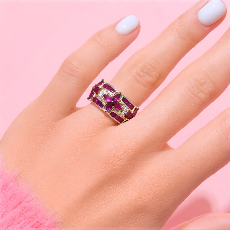 Bague en argent et Rubis de Birmanie (Gems en Vogue)