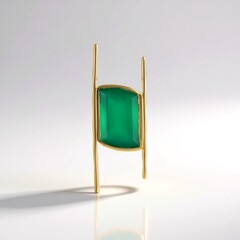 Ciondolo in argento con Onice Verde