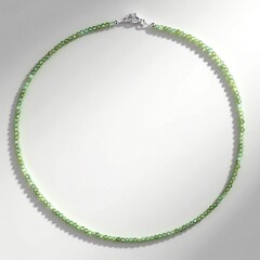 Collana in argento con Apatite Verde