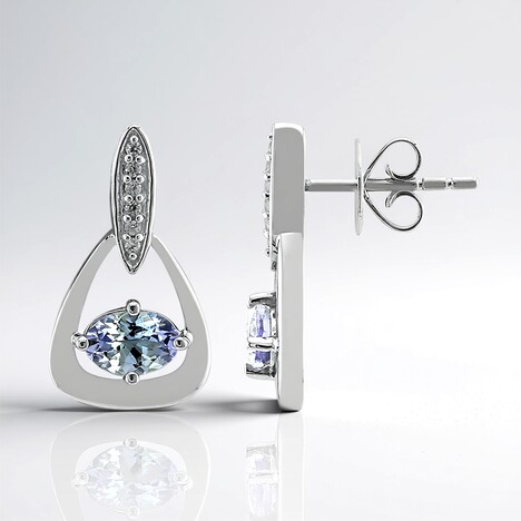Orecchini in argento con Tanzanite (non riscaldata) (Pallanova)
