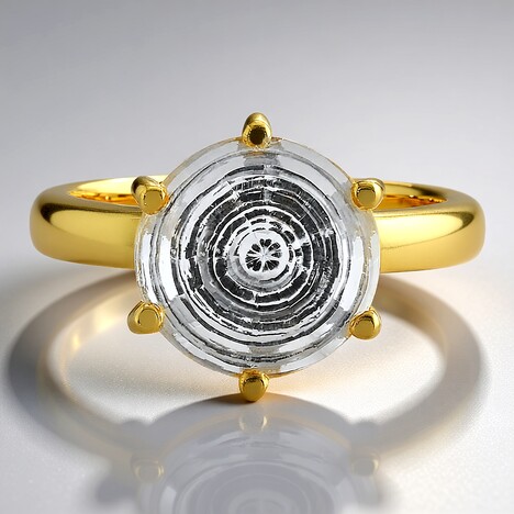 Anello in argento con Quarzo Bianco