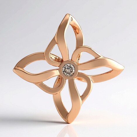 Ciondolo in argento con Diamante Argyle Rose de France I1 (Annette)