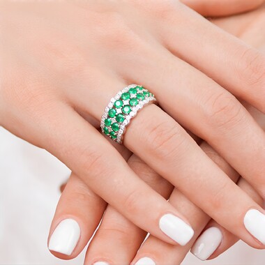 Russischer Smaragd-Goldring