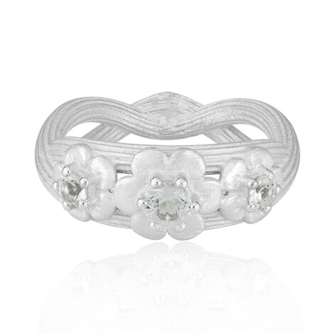 Anello in argento con Topazio Bianco