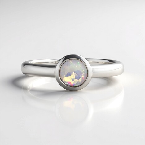 Anello in argento con Opale di Welo