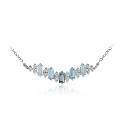 Collana in argento con Topazio Blu Londra