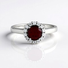 Anello in argento con Granato d’India