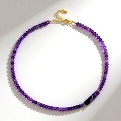 Collana in argento con Ametista Zambiana