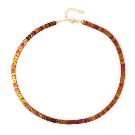 Collar en plata con Hematita rosa mística