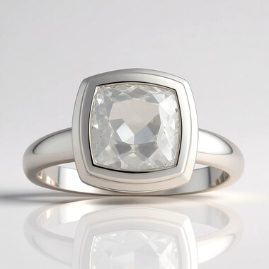 Anello in argento con Kunzite Bianca (Pallanova)