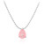 Collier en argent et Quartz rose pastel