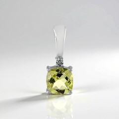 Ciondolo in argento con Quarzo Limone