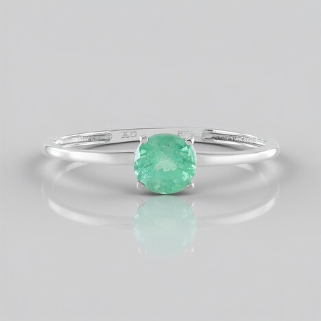 Anello in platino con Smeraldo Colombiano