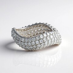 Zilveren ring met zirkonen (de Melo Essence)