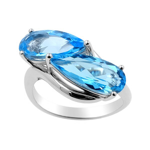 Bague en argent et Topaze de Marambaia (de Melo)