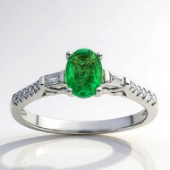 Anello in oro con Smeraldo Zambia AAA (CIRARI)