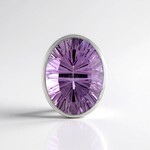 Ciondolo in argento con Ametista Rose de France (MONOSONO COLLECTION)