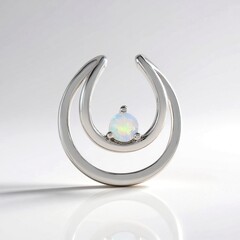 Ciondolo in argento con Opale di Welo (Adela Silber)