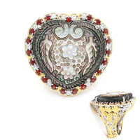 Zilveren ring met een parelmoer (Gems en Vogue)