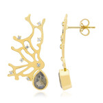 Labradorite Silver Earrings (SAELOCANA)