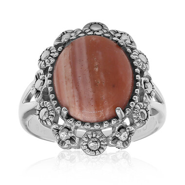 Anello in argento con Opale Rosa Australiano (Art of Nature)