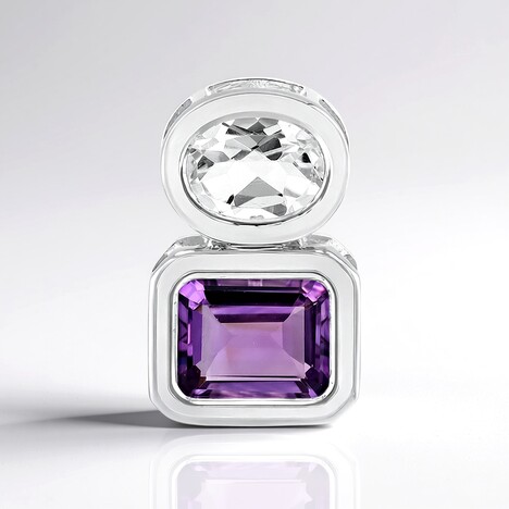 Ciondolo in argento con Ametista (MONOSONO COLLECTION)