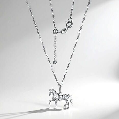 Collana in argento con Topazio Bianco