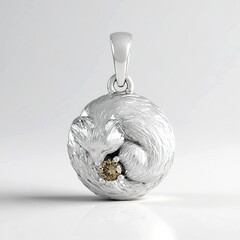 Ciondolo in argento con Diamante Champagne I2 (de Melo Essence)