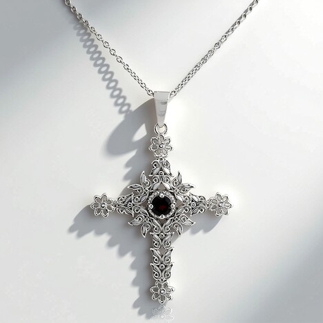 Collana in argento con Granato