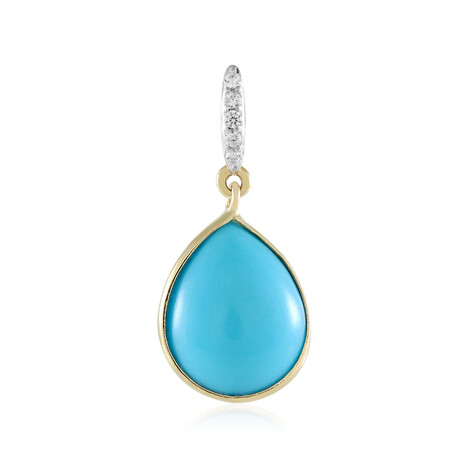 Colgante en oro con Turquesa bella durmiente