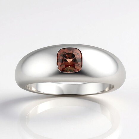 Anello in argento con Zircone Rosa