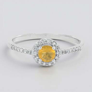 Anillo en plata con Ópalo de fuego