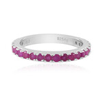 Anillo en plata con Rubí