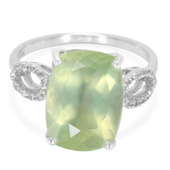 Bague en argent et Préhnite