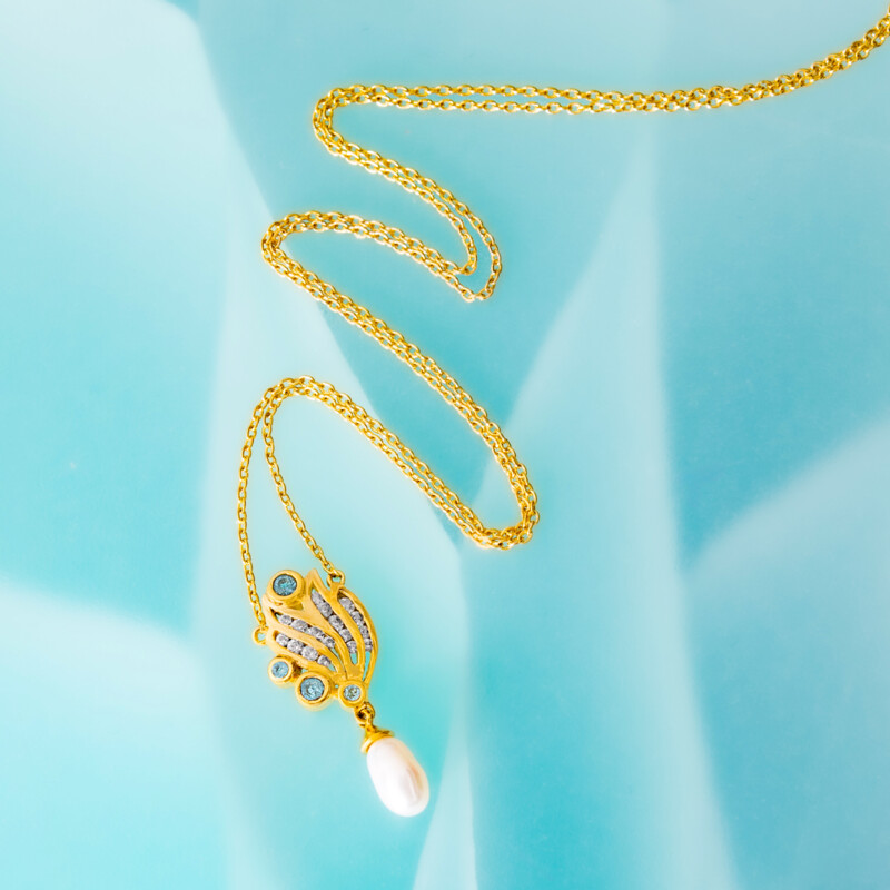 Collar en plata con Perla blanca Freshwater