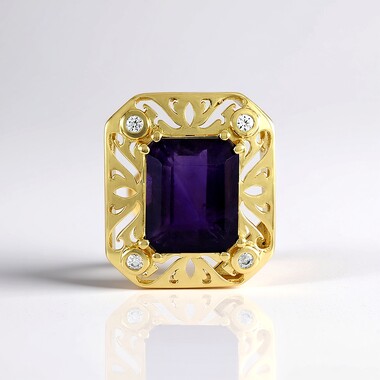 Amethyst Silver Pendant (Ornaments by de Melo)