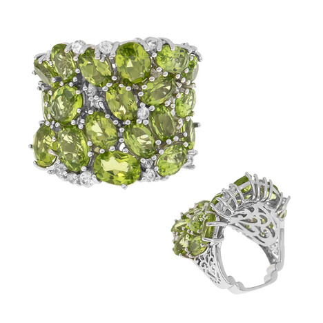 Anello in argento con Peridoto (Dallas Prince Designs)