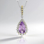 Collana in argento con Quarzo Lavanda (Dallas Prince Designs)