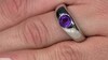 Zilveren ring met een Marokkaanse Amethist