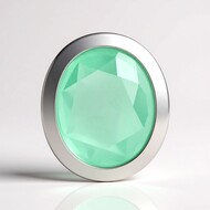 Ciondolo in argento con Quarzo verde pastello (MONOSONO COLLECTION)