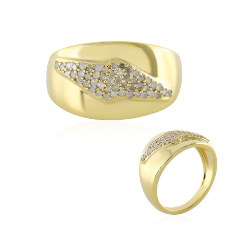 Anello in argento con Diamante I4 (J)