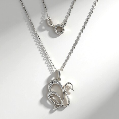 Collana in argento con Diamante I3 (I)