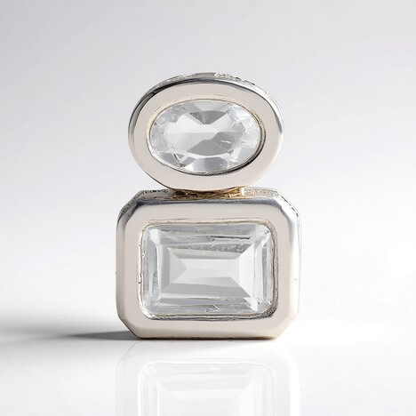 Ciondolo in argento con Topazio Bianco (MONOSONO COLLECTION)