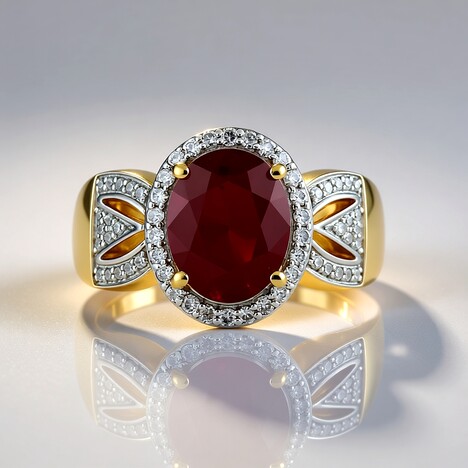 Anello in oro con Rubino Mozambico (AMAYANI)