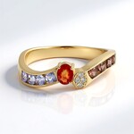 Anello in oro con Zaffiro Tramonto (Adela Gold)