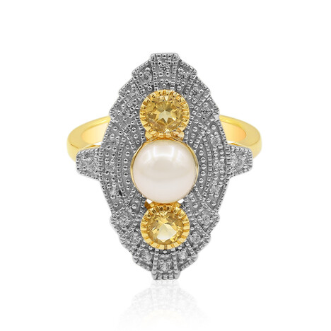 Anello in argento con Perla di Acqua Dolce